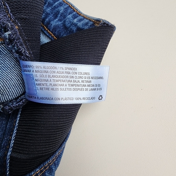 ISABEL Women's MATERNITY Denim Cut Off Jean Shorts Side Stretch Boyfriend Sz 2 - Picture 9 of 10